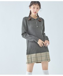 PEACH JOHN | プリーツ切替ミニワンピース(ワンピース)