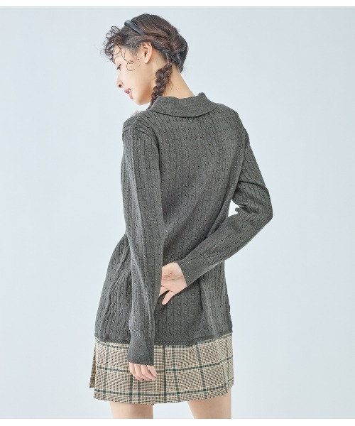 PEACH JOHN（ピーチジョン）の「プリーツ切替ミニワンピース（ワンピース・レディース・ブラウン/チャコール・ONE SIZE）」の7枚目の写真