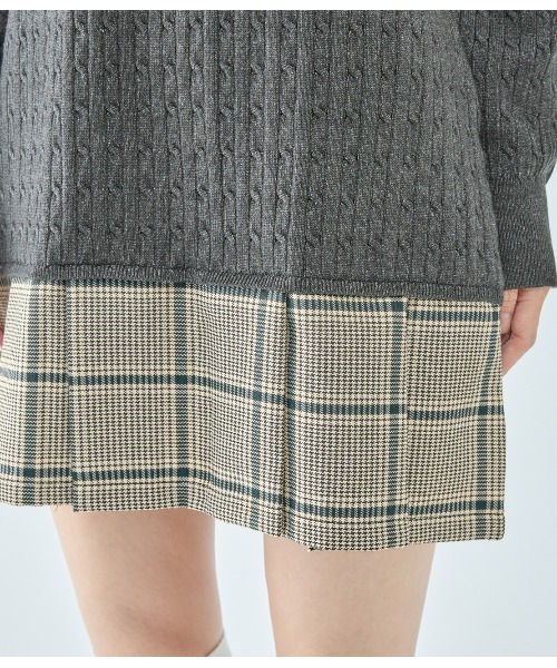 PEACH JOHN（ピーチジョン）の「プリーツ切替ミニワンピース（ワンピース・レディース・ブラウン/チャコール・ONE SIZE）」の14枚目の写真