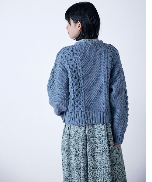 Sunny clouds（サニークラウズ）の「サニークラウズ　ｆｅａｔ．　早川ちひろ　冬の花畑ワンピース〈レディース〉（ワンピース・レディース・ブルー系その他・MP/3L/LL/L/M）」の8枚目の写真