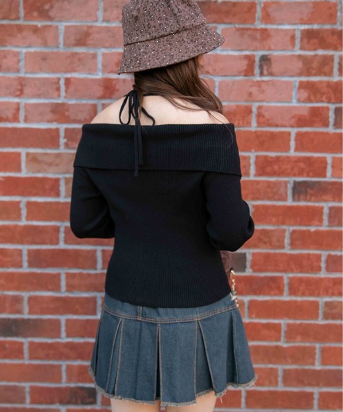 GORGE（ゴージ）の「《デカ襟×ダブルジップ》大人可愛いリブトップス カーディガン（カーディガン/ボレロ・レディース・アイボリー/ダークブラウン/ブラック/チャコール・F）」の14枚目の写真
