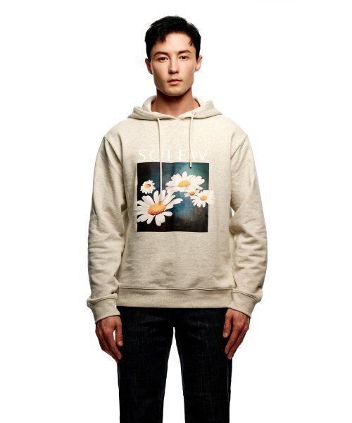 SOLEW(ソル)の「フラワーグラフィックフードパーカー_オートミール(パーカー・メンズ・その他・SMALL/MEDIUM/LARGE/X-LARGE/X-SMALL)」の1枚目の写真
