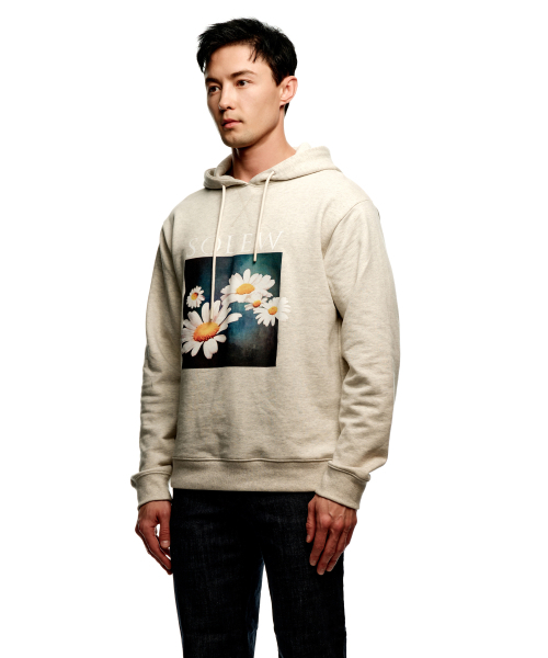 SOLEW(ソル)の「フラワーグラフィックフードパーカー_オートミール(パーカー・メンズ・その他・SMALL/MEDIUM/LARGE/X-LARGE/X-SMALL)」の2枚目の写真
