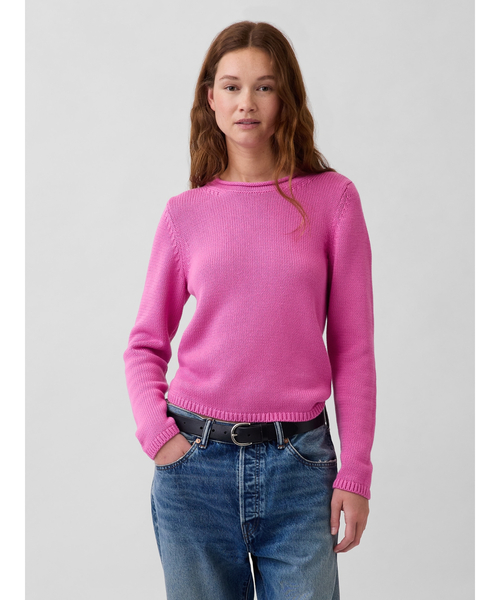 GAP（ギャップ）の「コットン100% ロールネックセーター（ニット/セーター・レディース・ブルー/オフホワイト/イエロー/グリーン/ピンク/ライトブルー・XS/S/M/L/XL/XXS）」の6枚目の写真