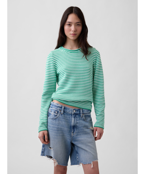GAP（ギャップ）の「コットン100% ロールネックセーター（ニット/セーター・レディース・ブルー/オフホワイト/イエロー/グリーン/ピンク/ライトブルー・XS/S/M/L/XL/XXS）」の2枚目の写真