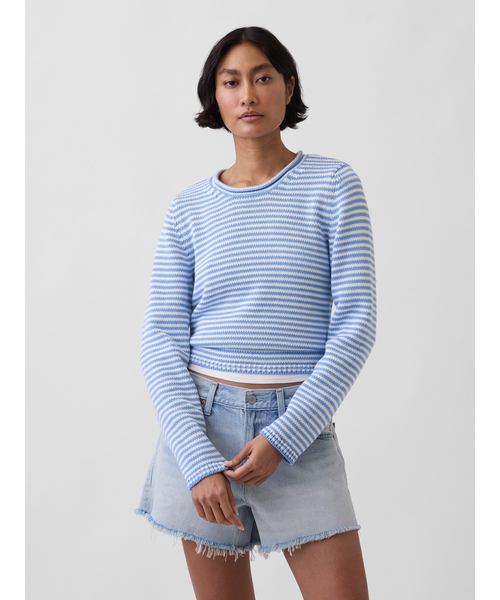 GAP（ギャップ）の「コットン100% ロールネックセーター（ニット/セーター・レディース・ブルー/オフホワイト/イエロー/グリーン/ピンク/ライトブルー・XS/S/M/L/XL/XXS）」の3枚目の写真