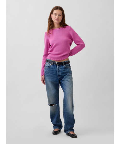 GAP（ギャップ）の「コットン100% ロールネックセーター（ニット/セーター・レディース・ブルー/オフホワイト/イエロー/グリーン/ピンク/ライトブルー・XS/S/M/L/XL/XXS）」の11枚目の写真