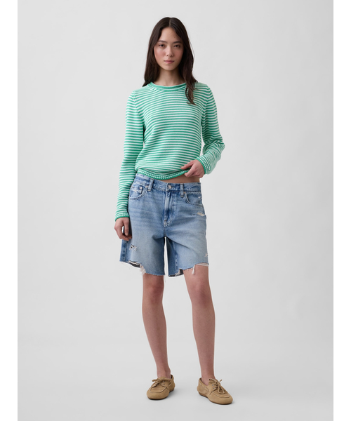 GAP（ギャップ）の「コットン100% ロールネックセーター（ニット/セーター・レディース・ブルー/オフホワイト/イエロー/グリーン/ピンク/ライトブルー・XS/S/M/L/XL/XXS）」の12枚目の写真