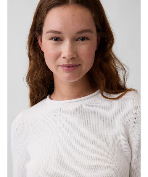 GAP(ギャップ)の「コットン100% ロールネックセーター(ニット/セーター・レディース・ブルー/オフホワイト・XS/S/M/L/XL/XXS)」の9枚目の写真