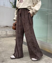 CIAOPANIC TYPY | ベロアリブアソート柄ワイドイージーパンツ(その他パンツ)