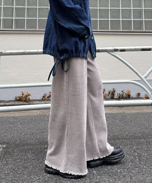 CIAOPANIC TYPY（チャオパニックティピー）の「ベロアリブアソート柄ワイドイージーパンツ（その他パンツ・レディース・グレー/ブラウン/ブラック・MEDIUM/SMALL）」の20枚目の写真