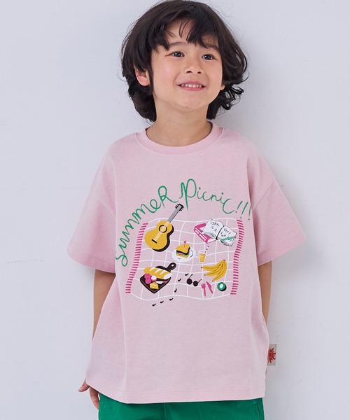 Life Support Products(ライフサポートプロダクツ)の「【防汚加工】半袖プリントTシャツ(Tシャツ/カットソー・キッズ・ターコイズブルー/レッド/ピンク/ライトグリーン/チャコール/イエロー・80/90/95/100/110/120/130/140/150)」の5枚目の写真