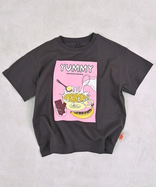 Life Support Products(ライフサポートプロダクツ)の「【防汚加工】半袖プリントTシャツ(Tシャツ/カットソー・キッズ・ターコイズブルー/レッド/ピンク/ライトグリーン/チャコール/イエロー・80/90/95/100/110/120/130/140/150)」の2枚目の写真