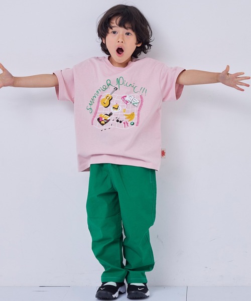 Life Support Products(ライフサポートプロダクツ)の「【防汚加工】半袖プリントTシャツ(Tシャツ/カットソー・キッズ・ターコイズブルー/レッド/ピンク/ライトグリーン/チャコール/イエロー・80/90/95/100/110/120/130/140/150)」の7枚目の写真