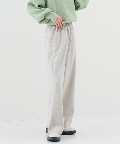 refinedworks（リファインドワークス）の「【refinedworks】起毛 素材の ワイドパンツ（その他パンツ・レディース・ベージュ/チャコールグレー・FREE）」の5枚目の写真