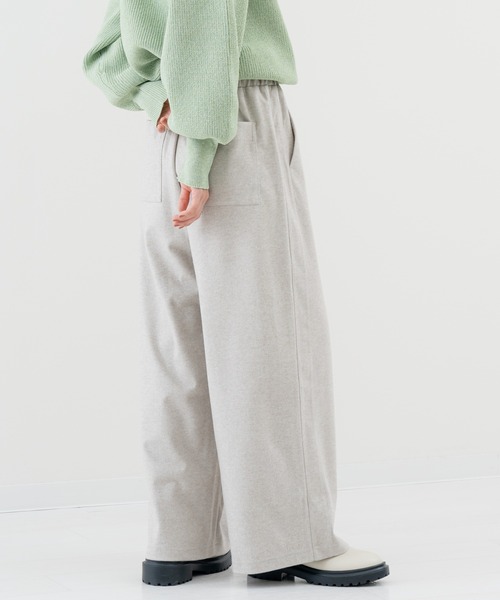 refinedworks（リファインドワークス）の「【refinedworks】起毛 素材の ワイドパンツ（その他パンツ・レディース・ベージュ/チャコールグレー・FREE）」の6枚目の写真