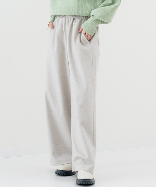 refinedworks（リファインドワークス）の「【refinedworks】起毛 素材の ワイドパンツ（その他パンツ・レディース・ベージュ/チャコールグレー・FREE）」の8枚目の写真