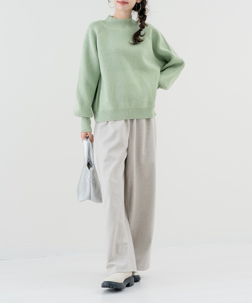 refinedworks（リファインドワークス）の「【refinedworks】起毛 素材の ワイドパンツ（その他パンツ・レディース・ベージュ/チャコールグレー・FREE）」の14枚目の写真