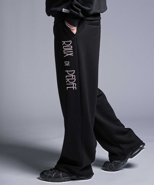 Felt-Maglietta（フェルトマリエッタ）の「[ROUXDI PERFE ルゥディパフィー]ロゴ刺繍ダンボールニットワイドパンツ（その他パンツ・メンズ・ブラック/チャコール・L-Long/L-Short/MEDIUM）」の17枚目の写真