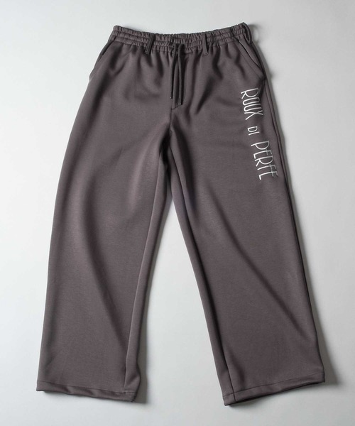 Felt-Maglietta（フェルトマリエッタ）の「[ROUXDI PERFE ルゥディパフィー]ロゴ刺繍ダンボールニットワイドパンツ（その他パンツ・メンズ・ブラック/チャコール・L-Long/L-Short/MEDIUM）」の7枚目の写真