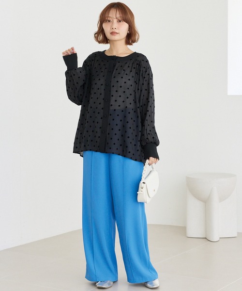 LAVEANGE(ラビアンジェ)の「カラーワイドパンツ(その他パンツ・レディース・ライトブルー/グリーン/ピンク・5L/4L/3L/LL/M)」の20枚目の写真