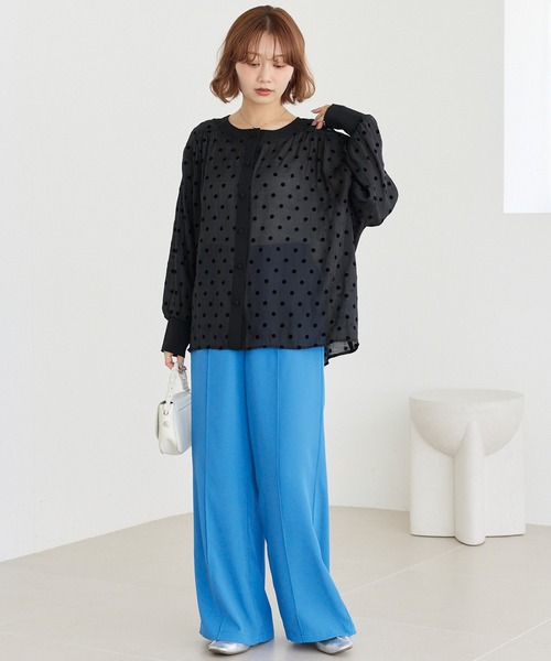 LAVEANGE(ラビアンジェ)の「カラーワイドパンツ(その他パンツ・レディース・ライトブルー/グリーン/ピンク・5L/4L/3L/LL/M)」の21枚目の写真