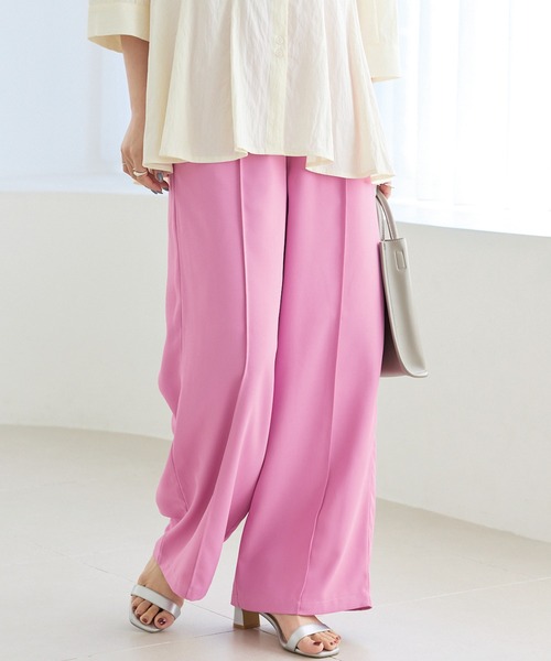 LAVEANGE(ラビアンジェ)の「カラーワイドパンツ(その他パンツ・レディース・ライトブルー/グリーン/ピンク・5L/4L/3L/LL/M)」の5枚目の写真
