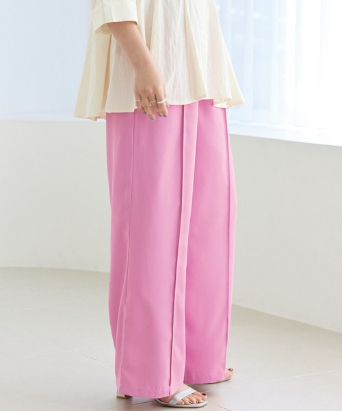 LAVEANGE(ラビアンジェ)の「カラーワイドパンツ(その他パンツ・レディース・ライトブルー/グリーン/ピンク・5L/4L/3L/LL/M)」の6枚目の写真