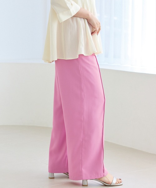 LAVEANGE(ラビアンジェ)の「カラーワイドパンツ(その他パンツ・レディース・ライトブルー/グリーン/ピンク・5L/4L/3L/LL/M)」の8枚目の写真