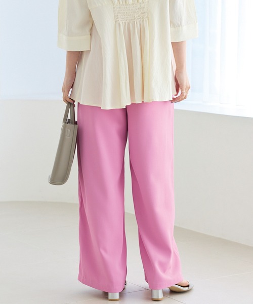 LAVEANGE(ラビアンジェ)の「カラーワイドパンツ(その他パンツ・レディース・ライトブルー/グリーン/ピンク・5L/4L/3L/LL/M)」の9枚目の写真