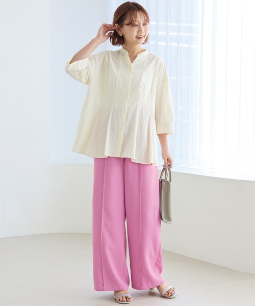 LAVEANGE(ラビアンジェ)の「カラーワイドパンツ(その他パンツ・レディース・ライトブルー/グリーン/ピンク・5L/4L/3L/LL/M)」の10枚目の写真