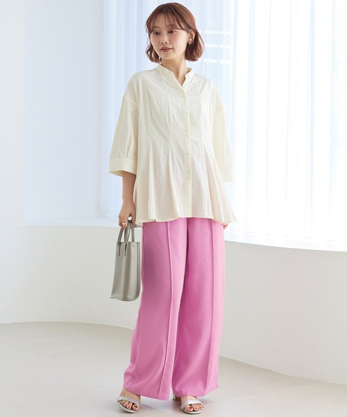 LAVEANGE(ラビアンジェ)の「カラーワイドパンツ(その他パンツ・レディース・ライトブルー/グリーン/ピンク・5L/4L/3L/LL/M)」の11枚目の写真