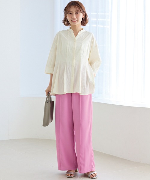 LAVEANGE(ラビアンジェ)の「カラーワイドパンツ(その他パンツ・レディース・ライトブルー/グリーン/ピンク・5L/4L/3L/LL/M)」の12枚目の写真