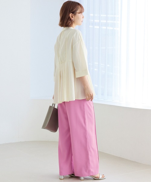 LAVEANGE(ラビアンジェ)の「カラーワイドパンツ(その他パンツ・レディース・ライトブルー/グリーン/ピンク・5L/4L/3L/LL/M)」の14枚目の写真