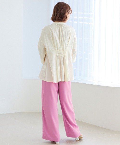 LAVEANGE(ラビアンジェ)の「カラーワイドパンツ(その他パンツ・レディース・ライトブルー/グリーン/ピンク・5L/4L/3L/LL/M)」の15枚目の写真