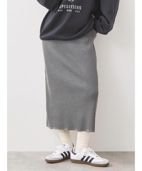 SM2（エスエムツー）の「リブニットスカート（スカート・レディース・グレー/ネイビー/ブラック・F）」の2枚目の写真