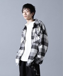 DANKE SCHON | DankeSchon/ダンケシェーン/FLANNEL DAMAGE SHIRTS BLOCK(シャツ/ブラウス)