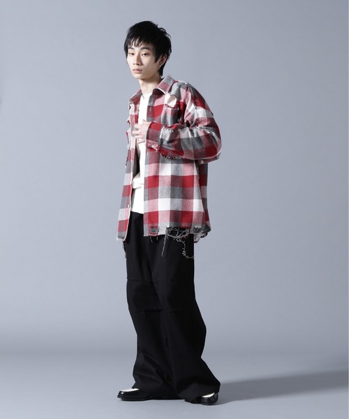 DANKE SCHON（ダンケシェーン）の「DankeSchon/ダンケシェーン/FLANNEL DAMAGE SHIRTS BLOCK（シャツ/ブラウス・メンズ・ブルー/レッド/ブラック・L/M）」の10枚目の写真