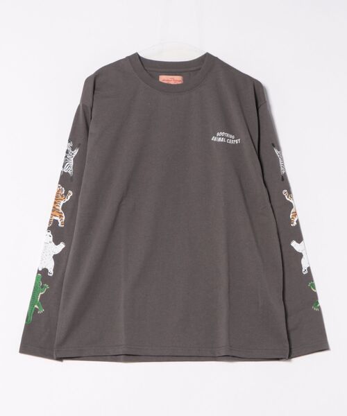 CORISCO(コリスコ)の「アニマルラグ袖プリントロンTEE(M1)(Tシャツ/カットソー・メンズ・ホワイト/チャコールグレー/ブラック/オートミール・MEDIUM/LARGE/X-LARGE)」の7枚目の写真