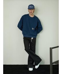 KINETO（キネト）の「エンブレムブローチスウェット_ブルー（スウェット）」