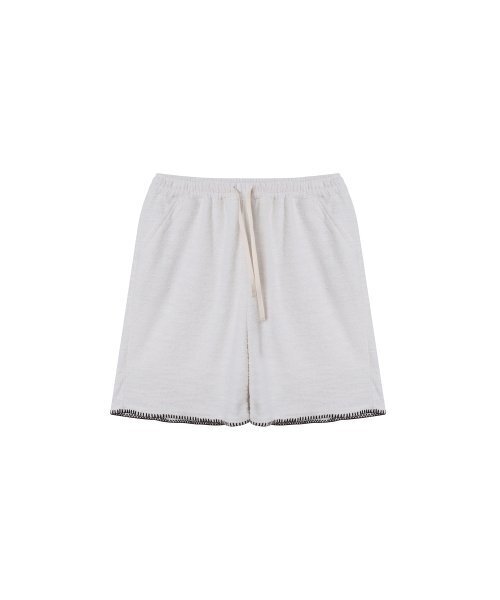 320SHOWROOM(320ショールーム)の「Oversized Buttonhole stitch knit banding waist shorts Ivory(その他パンツ・レディース・その他・FREE)」の2枚目の写真