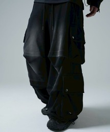 Chikashitsu + | 【CHIKASHITSU PLUS HIGH】4 pocket dirty wash sweat cargo pants / 【チカシツプラスハイ】マルチポケットダーティーウォッシュスウェットカーゴパンツ(スウェットパンツ)