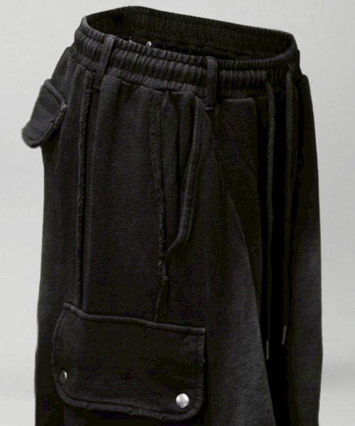 CHIKASHITSU PLUS HIGH】4 pocket dirty wash sweat cargo pants