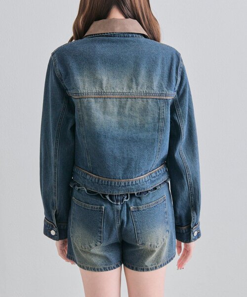 合皮衿Gジャン（デニムジャケット）｜OLIVE des OLIVE（オリーブデ