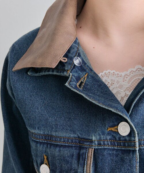 合皮衿Gジャン（デニムジャケット）｜OLIVE des OLIVE（オリーブデ