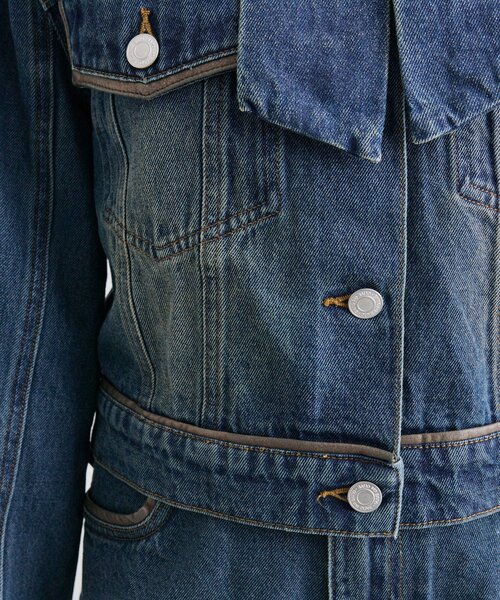 合皮衿Gジャン（デニムジャケット）｜OLIVE des OLIVE（オリーブデ