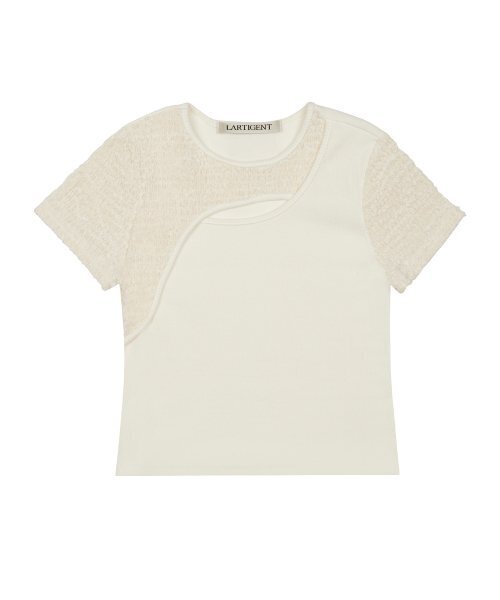 LARTIGENT(ラーティゼン)の「L3 CUTOUT SHORT SLEEVE T-SHIRT(CREAM)(Tシャツ/カットソー・レディース・その他・FREE)」の5枚目の写真