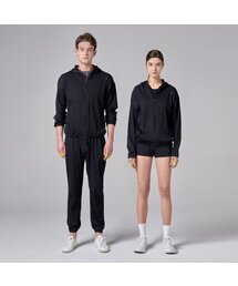 ATHPLATFORM（アスプラットフォーム）の「AU11JO04 テックリブ フードパーカー_ブラック（ジャージ）」