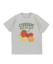 フルーツ 半袖Tシャツ (グレー)