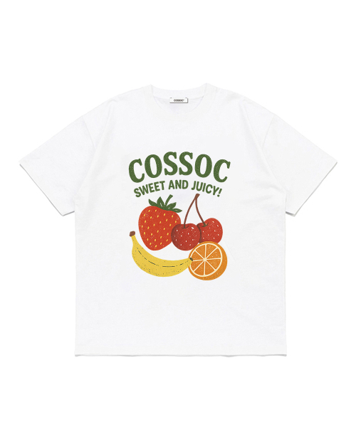 COSO(コソ)の「フルーツ 半袖Tシャツ (グレー)(Tシャツ/カットソー・レディース・グレー・S/M/L)」の3枚目の写真